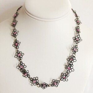 Flower Toggle Necklace / Wrap Bracelet